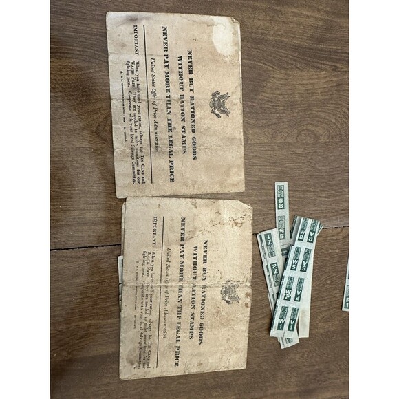 Vintage WW2 War Ration Book Four OPA Form R-145 + Stamps Haughton LA 1943 #1W - Picture 7 of 11